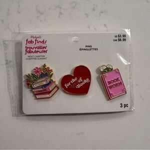 NWT “next chapter” Michael’s book-themed enamel pins